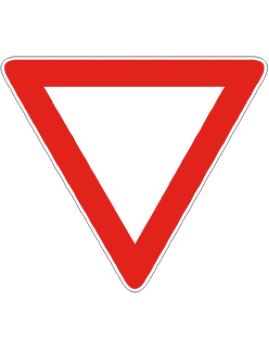 Triangolo lato 90 lamiera classe 2 fig. 36 " dare precedenza " Triangolo lato 90 lamiera classe 2 fig. 36 " dare precedenza "