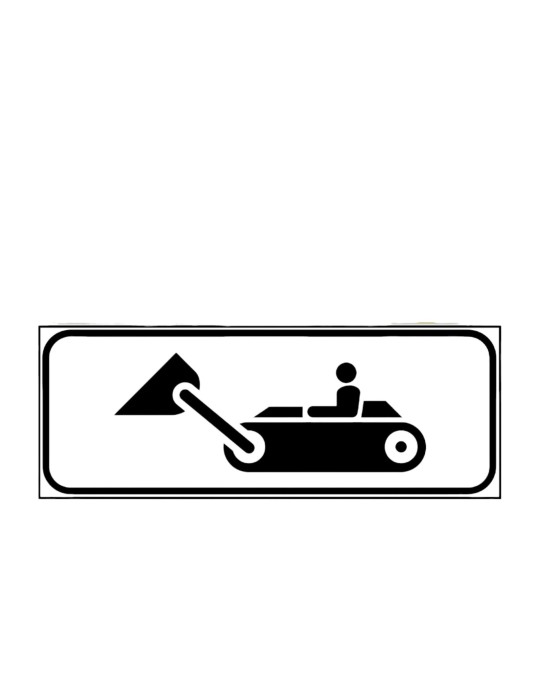 Supplementary panel in sheet metal class 1 53x18 mod. 6/g "Means of work in action"