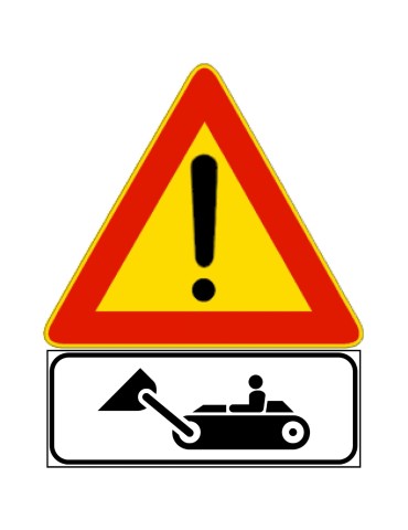 Panel suplementario en chapa metálica clase 1 53x18 mod. 6/g "Medios de trabajo en acción" 2