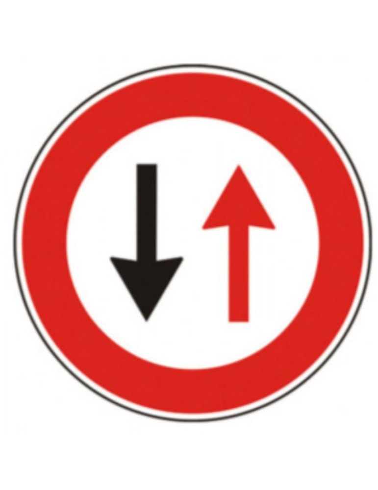 Disc diam. 60 cm class 1 fig. 41 "give way alternating one-way streets"