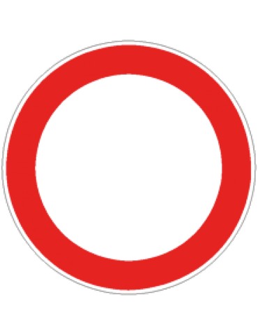 Disco diam. 60 cm classe 1 fig. 46 &quot; divieto di transito &quot;