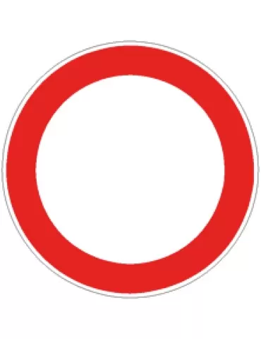 Disco diam. 60 cm classe 1 fig. 46 &quot; divieto di transito &quot;