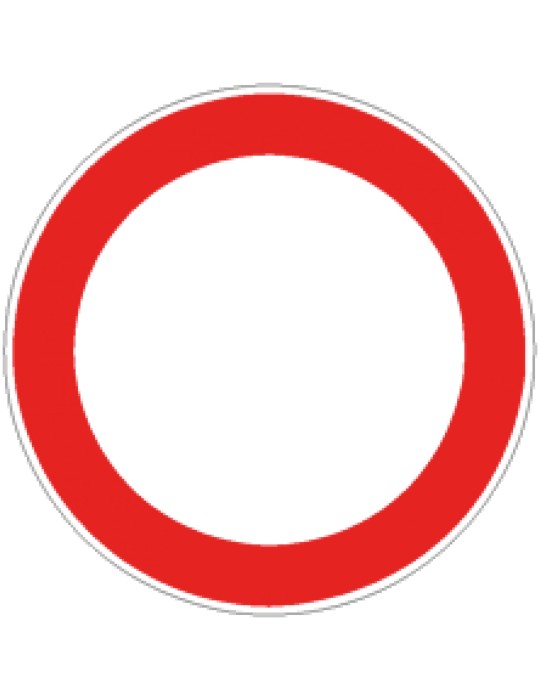 Disco diam. 60 cm classe 1 fig. 46 " divieto di transito "