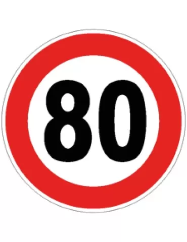 Disc diam. 60 cm class 1 fig. 50 &quot; maximum speed limit 80 km/h &quot;