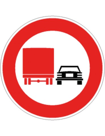 Disc diam. 60 cm class 1 fig. 52 &quot; no overtaking for vehicles [...] 3.5 t &quot;