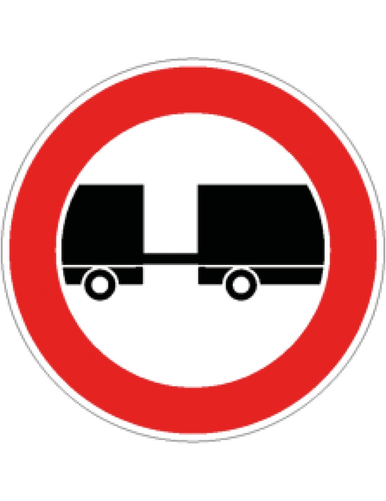 Diamètre discale. 60 cm classe 1 fig. 61 « transit interdit pour les véhicules motorisés remorquant une remorque »