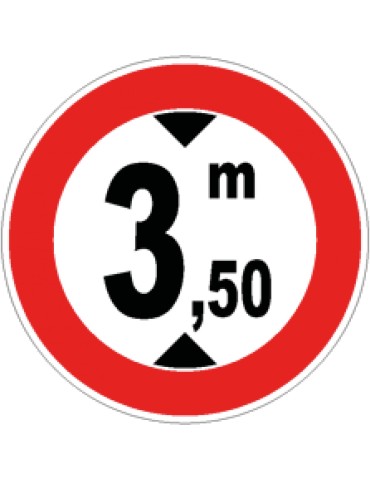 Disc diam. 60 cm class 1 fig. 66 &quot; transit prohibited to vehicles with a height greater than ... m &quot;