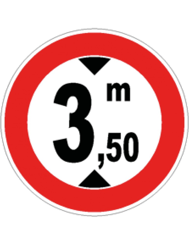 Bandscheibendurchmesser. 60 cm Klasse 1 Abb. 66" Transit verboten für Fahrzeuge mit einer Höhe über ... m "