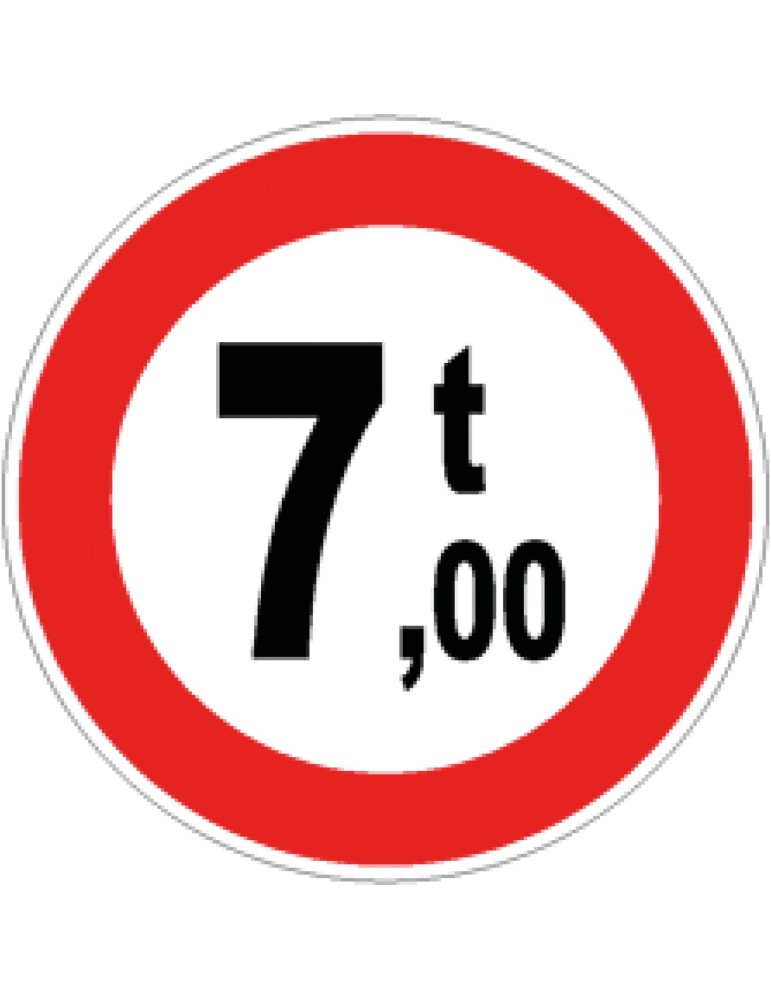 Diámetro disco. 60 cm clase 1 fig. 68" Transporte prohibido a vehículos con masa mayor a ... ton"