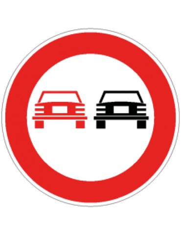 Disc diam. 60 cm class 2 fig. 48 &quot; no overtaking &quot;
