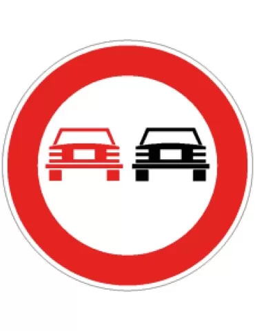 Disc diam. 60 cm class 2 fig. 48 &quot; no overtaking &quot;