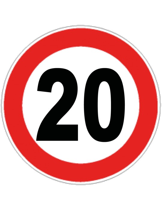 Disc diam. 60 cm class 1 fig. 50 " maximum speed limit 20km/h "