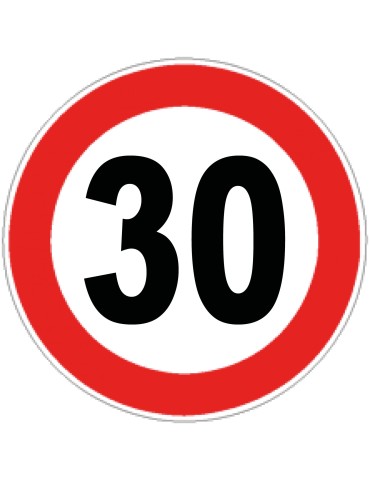 Disco diam. 60 cm classe 1 fig. 50 " limite massimo di velocit&agrave; 30km/h "