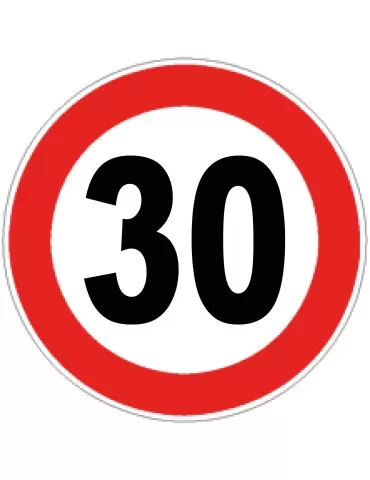 Disco diam. 60 cm classe 1 fig. 50 &quot; limite massimo di velocit&agrave; 30km/h &quot;