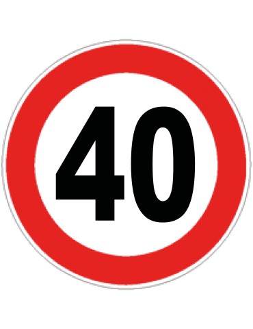 Disco diam. 60 cm classe 1 fig. 50 &quot; limite massimo di velocit&agrave; 40km/h &quot;