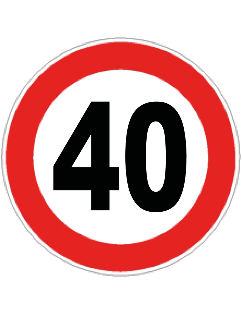 Diámetro disco. 60 cm clase 1 fig. 50" límite máximo de velocidad 40 km/h"