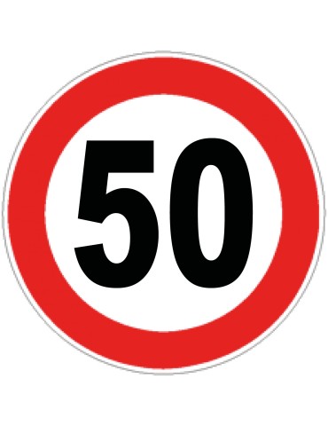 Disco diam. 60 cm classe 1 fig. 50 &quot; limite massimo di velocit&agrave; 50km/h &quot;