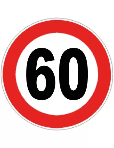 Disc diam. 60 cm class 1 fig. 50 &quot; maximum speed limit 60km/h &quot;