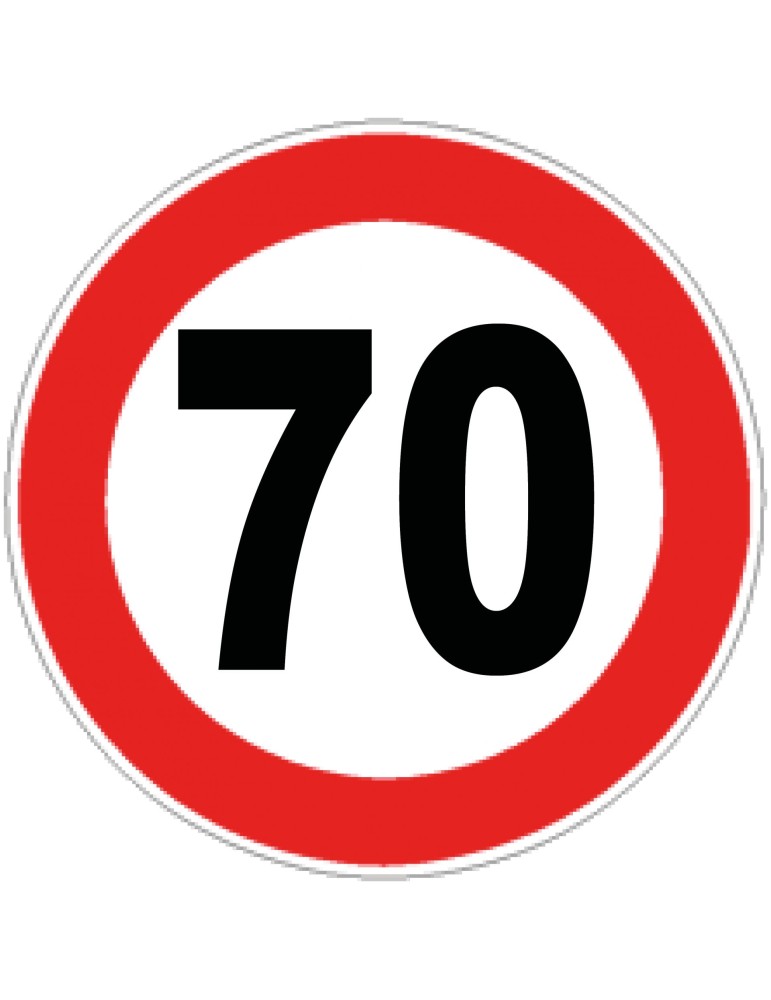 Disc diam. 60 cm class 1 fig. 50 " maximum speed limit 70km/h "