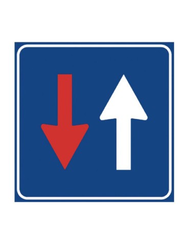 Class 1 plate plate dim. 60x60 fig. 45 &quot;Right of way in alternating one-way streets&quot;