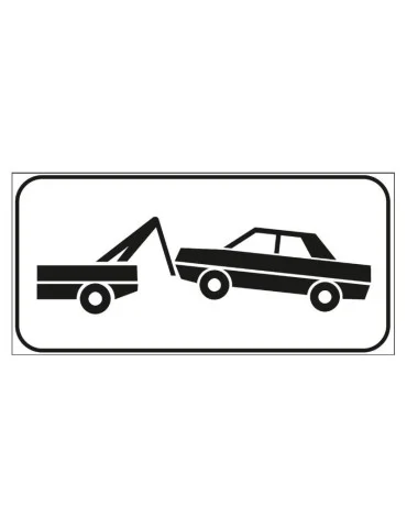 Supplementary sheet metal panel 33x17 mod. 6/m &quot; forced removal area &quot;