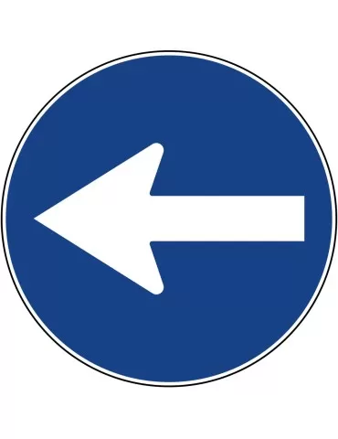 Disc diam. 60 cm class 1 fig. 80/b &quot; compulsory direction to the left &quot;