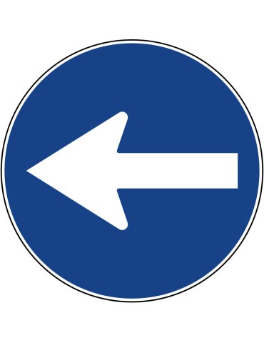 Disco diam. 60 cm classe 1 fig. 80/b &quot; direzione obbligatoria a sinistra &quot;