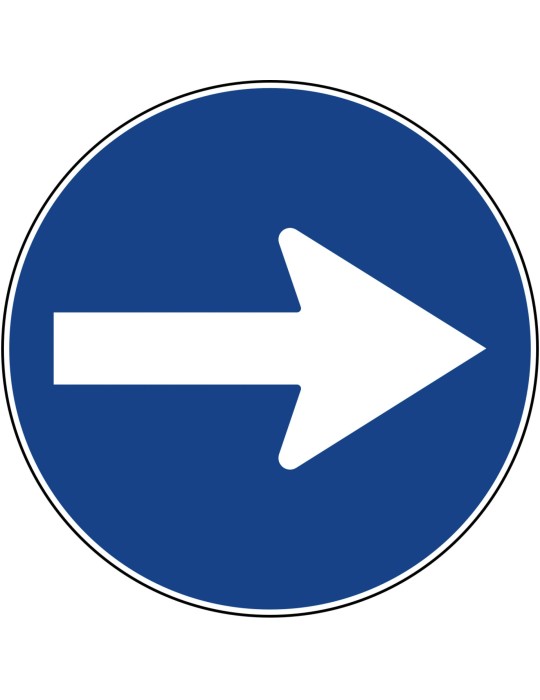 Bandscheibendurchmesser. 60 cm Klasse 1 Abb. 80/c "Pflichtrichtung nach rechts"