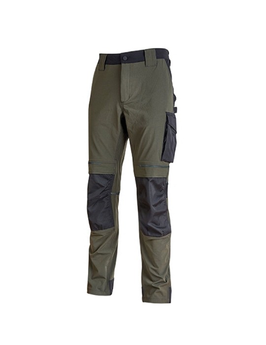 Pantalones de trabajo "átomo" verde oscuro