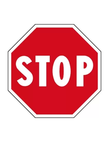 Wide octagon. 60 cm class 2 sheet metal fig. 37 &quot;Stop&quot;
