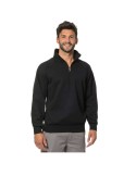 Felpa zip corta colore nero
