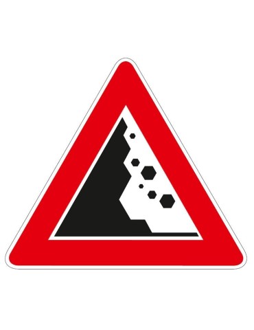 Triangolo lato 90 lamiera classe 1 fig. 30/a &quot; Caduta massi DX &quot;