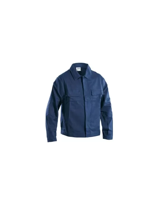 Jacket with blue covered buttons Jacket with blue covered buttons