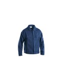 Giubbino con bottoni coperti blu