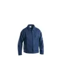 Jacket with blue covered buttons