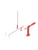 Manual barrier with fixed foot 5 meters in aluminum