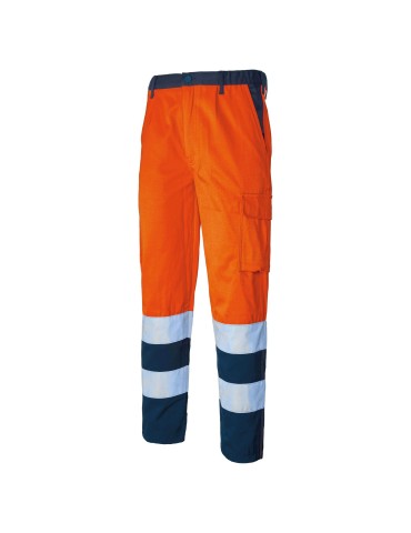 Pantalone in fustagno 350gr arancio/blu &quot; 831pilhv &quot;