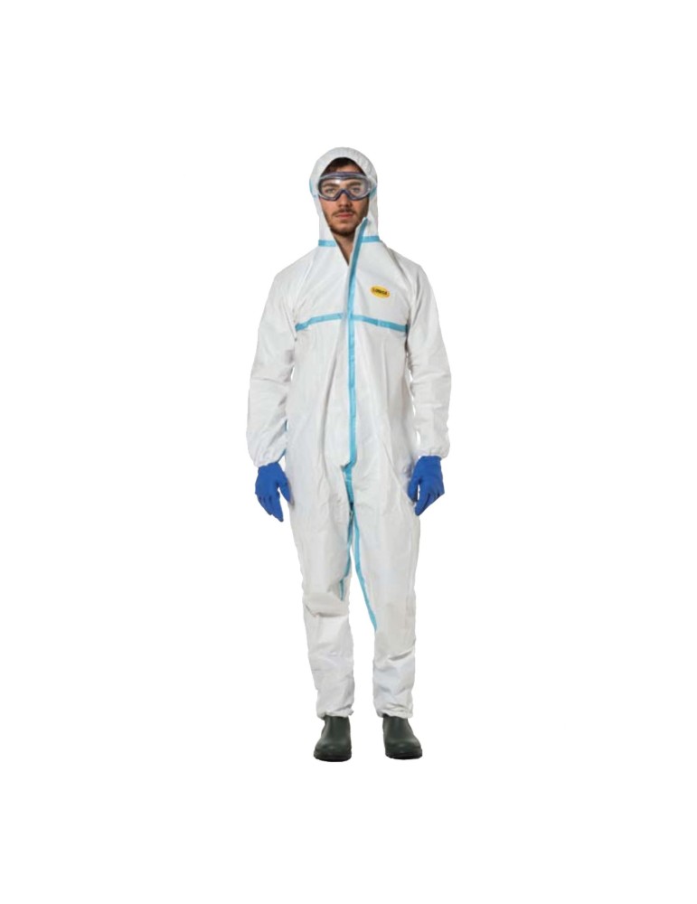 Laminated PE coverall 65gr. Heat-sealed Laminated PE coverall 65gr. Heat-sealed