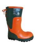 Rubber lumberjack boot with steel toe cap