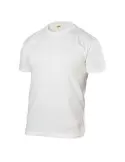 T-shirt basic girocollo a manica corta in 100% cotone di colore bianco