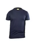 T-shirt basic girocollo a manica corta in 100% cotone di colore blu