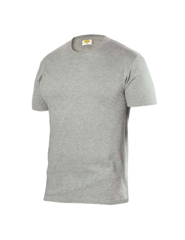 Camiseta básica gris de cuello redondo