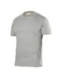 T-shirt basic girocollo a manica corta in 100% cotone di colore grigio