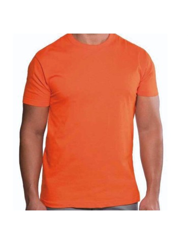 T-shirt basic girocollo arancio