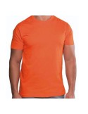 Orange crewneck basic T-shirt