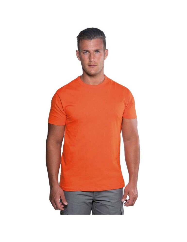 T-shirt basique orange à col rond