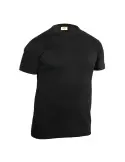 T-shirt basic girocollo a manica corta in 100% cotone di colore nero
