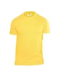 T-shirt basic girocollo a manica corta in 100% cotone di colore giallo