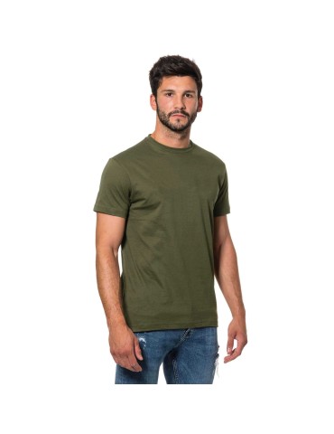 T-shirt basic girocollo verde