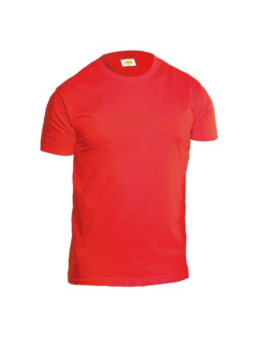 Rotes, einfaches Crewneck-T-Shirt